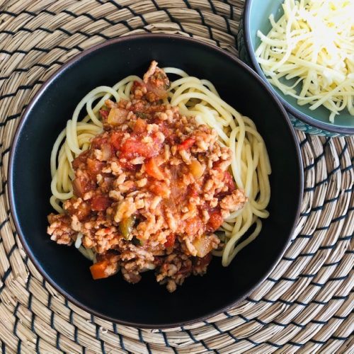 Spaghetti bolognaise kindermenu