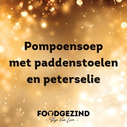 Pompoensoep met paddenstoelen en peterselie 1l 24/12